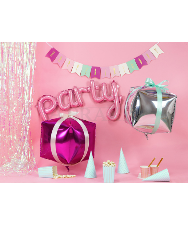 Fóliový nápis PARTY RUŽOVÝ 80 x 40 cm
