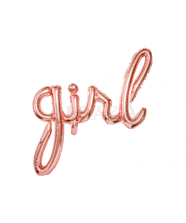 Fóliový nápis GIRL ROSE GOLD 77 x 70 cm