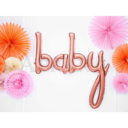 Fóliový nápis BABY ROSE GOLD 73,5 x 75,5 cm