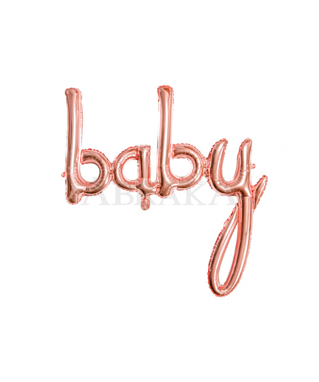 Fóliový nápis Baby rose gold 73,5 x 75,5 cm