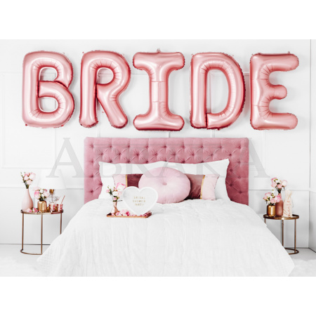 Fóliový nápis BRIDE ROSE GOLD 280 x 86 cm