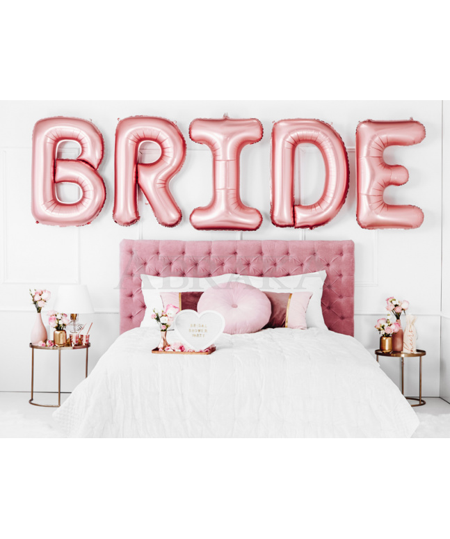 Fóliový nápis BRIDE ROSE GOLD 280 x 86 cm