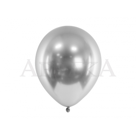 Balón chrómový strieborný 30 cm