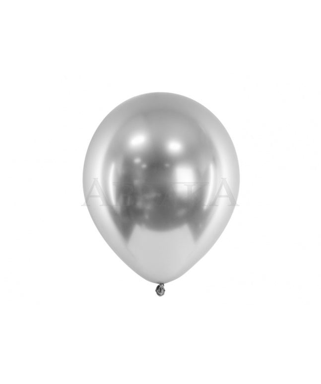 Balón chrómový strieborný 30 cm