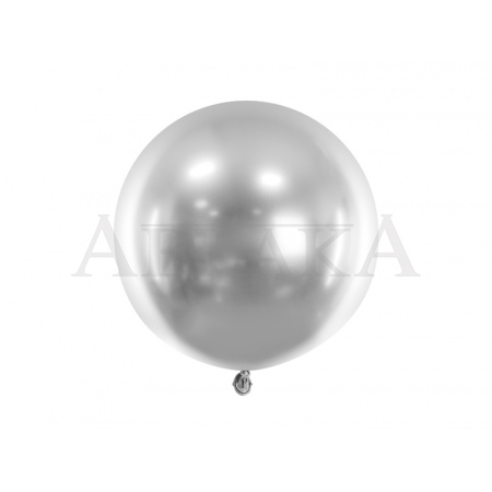 Balón chrómový Guľa strieborná 60 cm