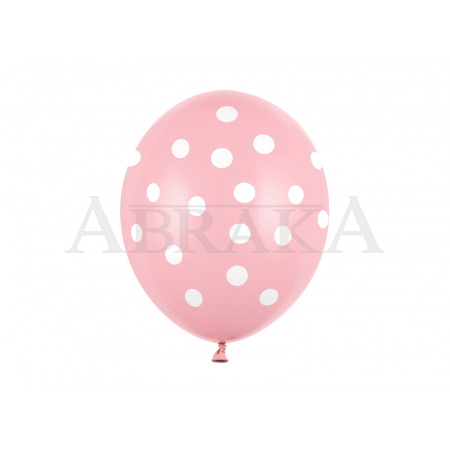 Balón rúžový s bodkami