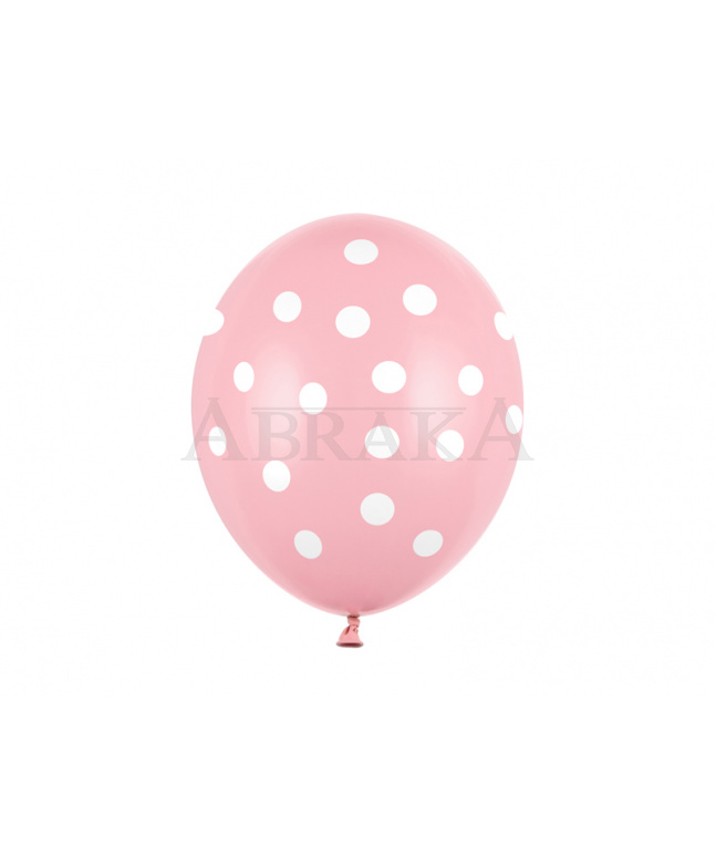 Balón rúžový s bodkami