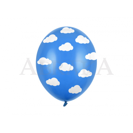 Balón modrý s bielymi obláčikmi