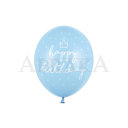 Balón modrý Happy Birthday