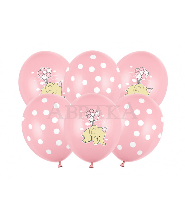 Balón rúžový so sloníkom