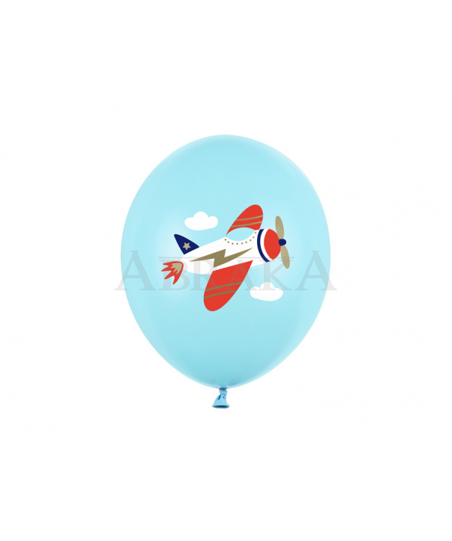 Balón modrý s lietadlom