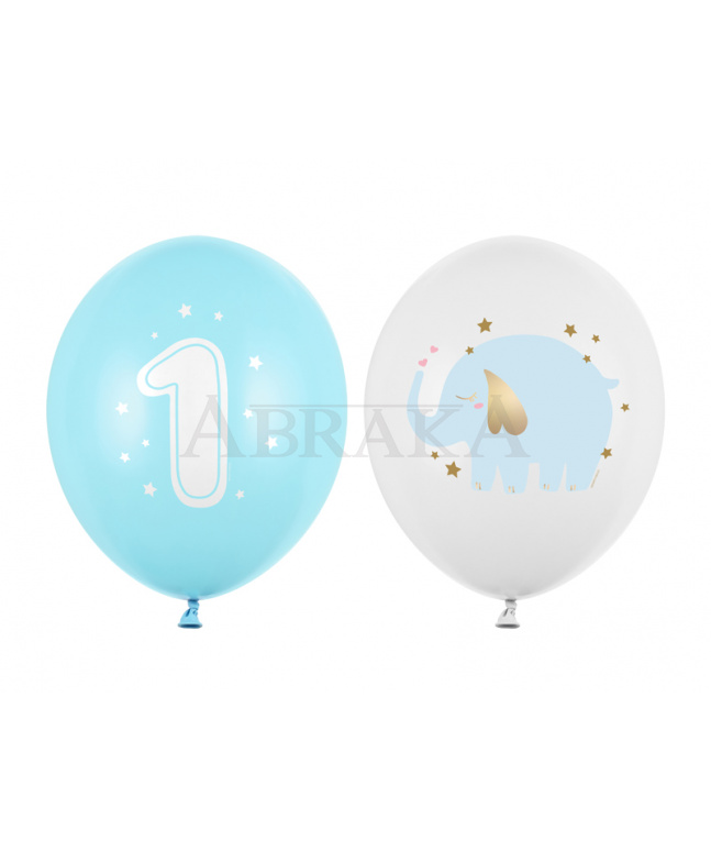 Balón modrý číslo 1 s hviezdičkami