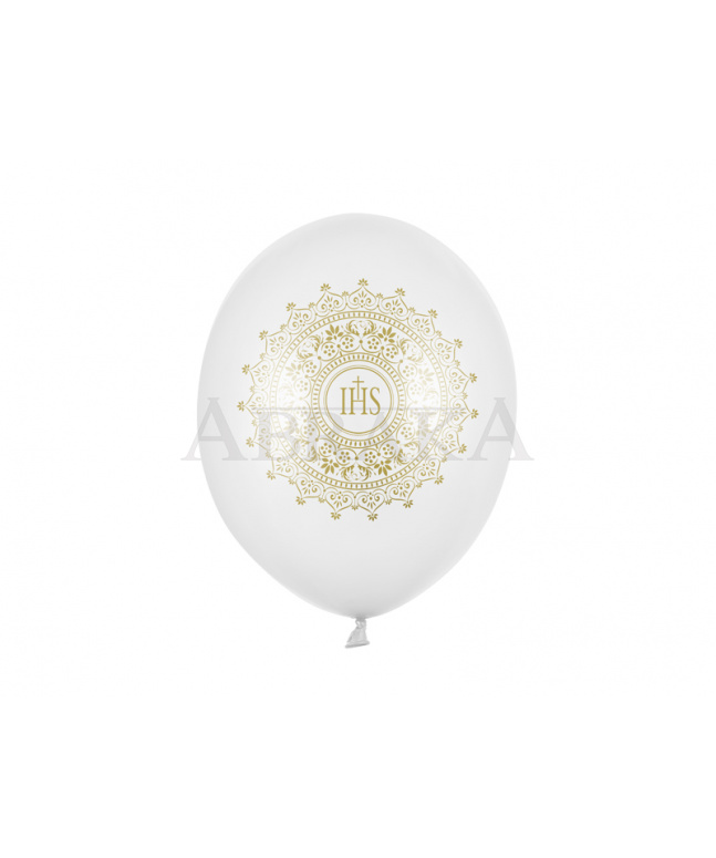 Balón biely IHS náboženský