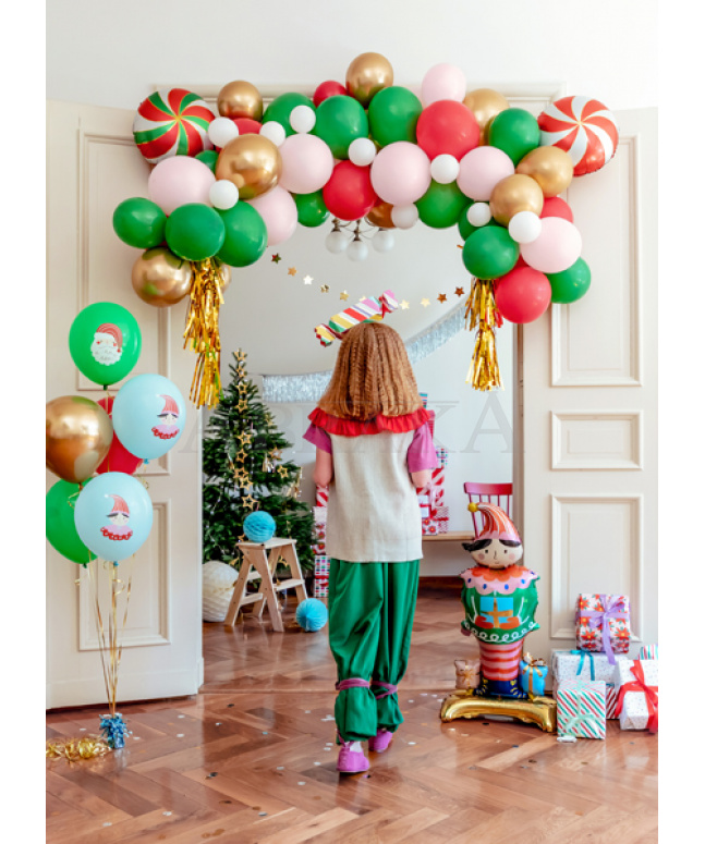 Balón zelený so Santa Clausom