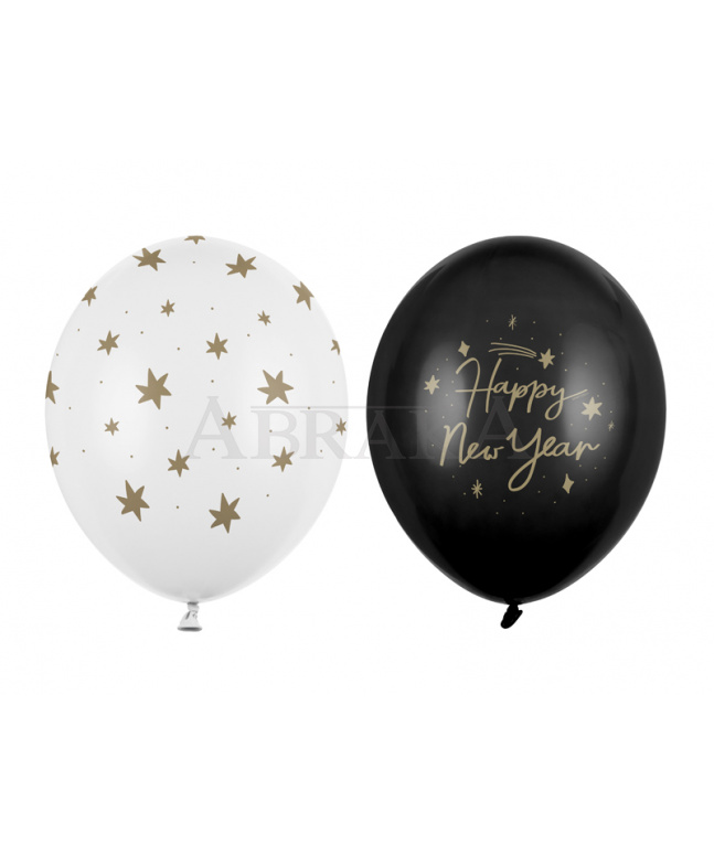 Balón biely so zlatými hviezdičkami