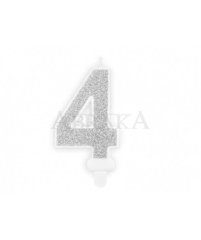 SVIEČKA č. 4 STRIEBORNÁ
