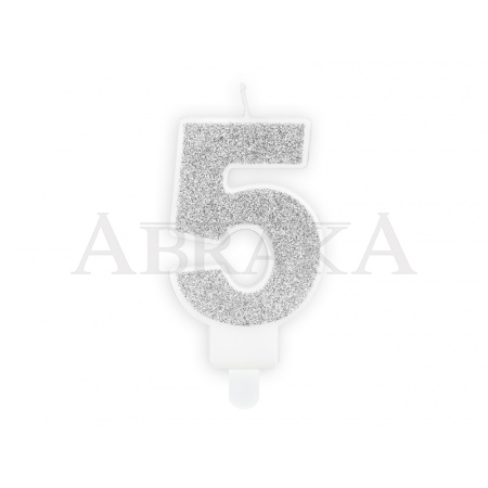 SVIEČKA č. 5 STRIEBORNÁ