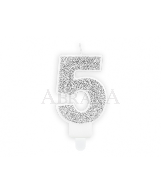 SVIEČKA č. 5 STRIEBORNÁ