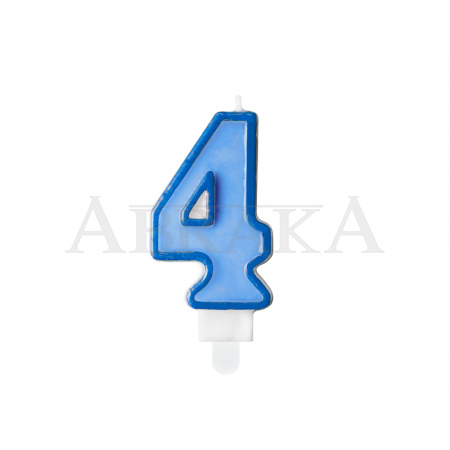 SVIEČKA č. 4 MODRÁ