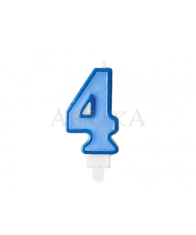 SVIEČKA č. 4 MODRÁ