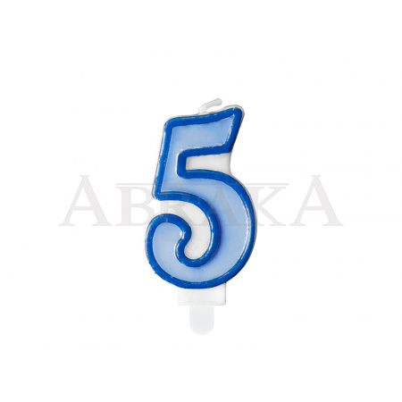 SVIEČKA č. 5 MODRÁ