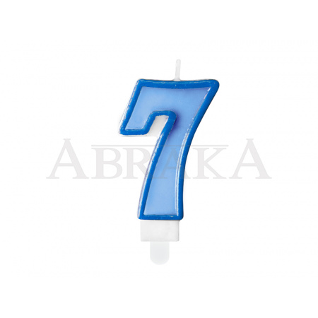 SVIEČKA č. 7 MODRÁ