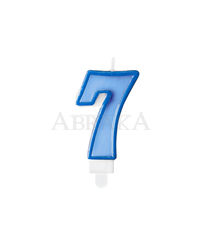 SVIEČKA č. 7 MODRÁ
