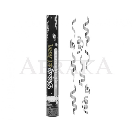 KONFETY STRIEBORNÉ METALICKÉ SERPENTÍNY 40 CM