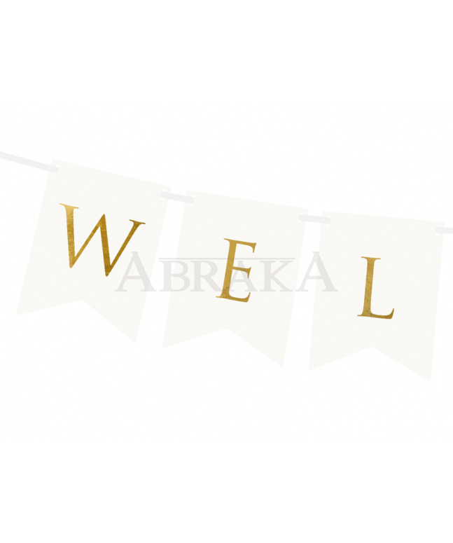Banner WELCOME 15 x 95 cm BIELO-ZLATÝ