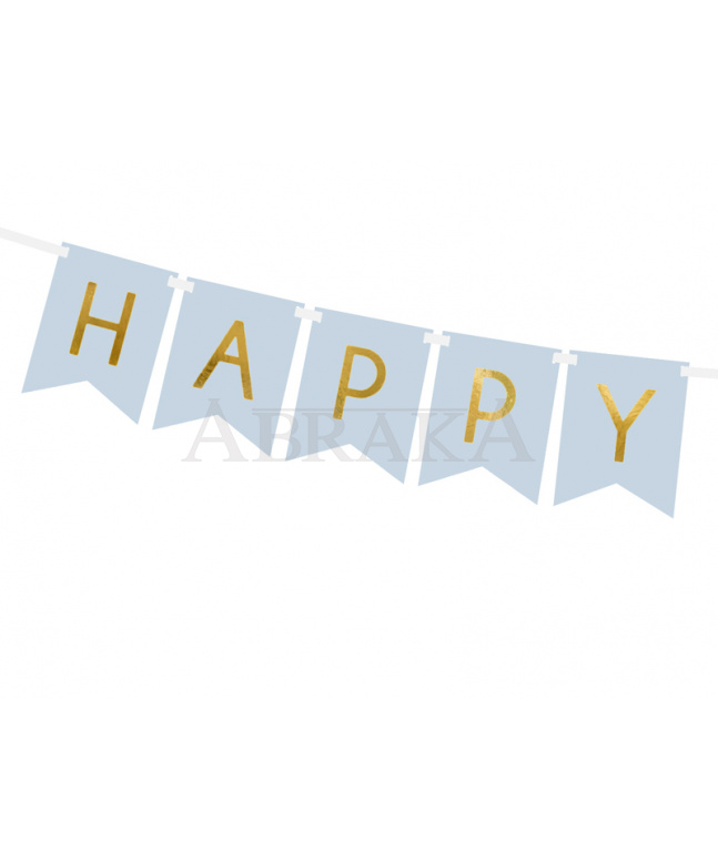 Banner HAPPY BIRTHDAY 15 x 175 cm MODRÝ