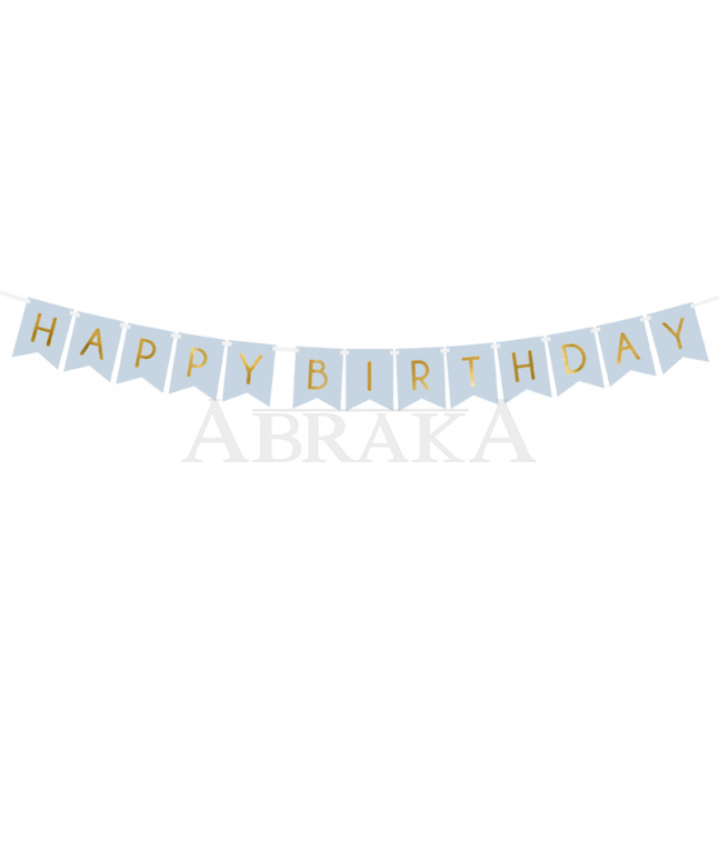 Banner HAPPY BIRTHDAY 15 x 175 cm MODRÝ