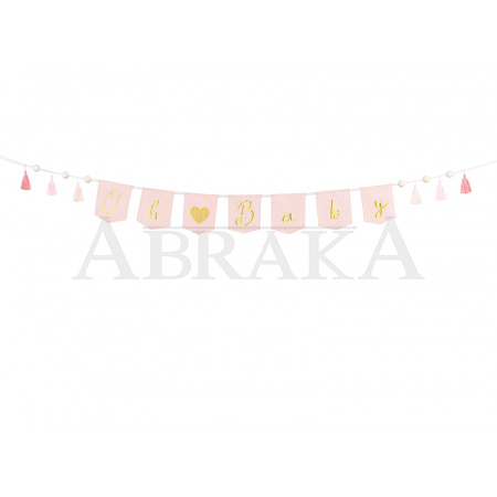 Bavlnený banner OH BABY ružový 250 cm 