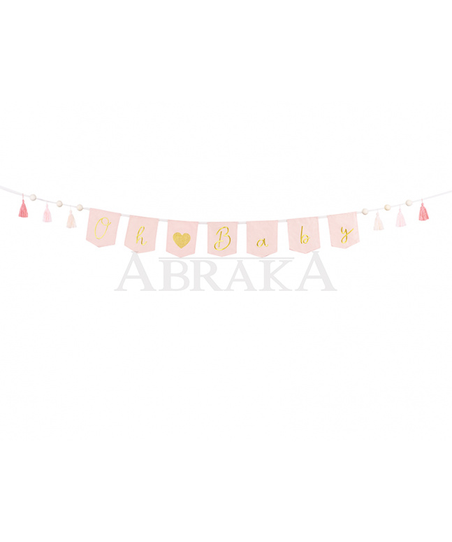 Bavlnený banner OH BABY ružový 250 cm 