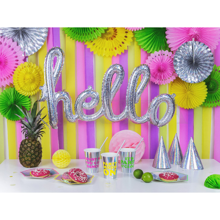 Fóliový nápis HELLO HOLOGRAFICKÉ 45 x 72 cm