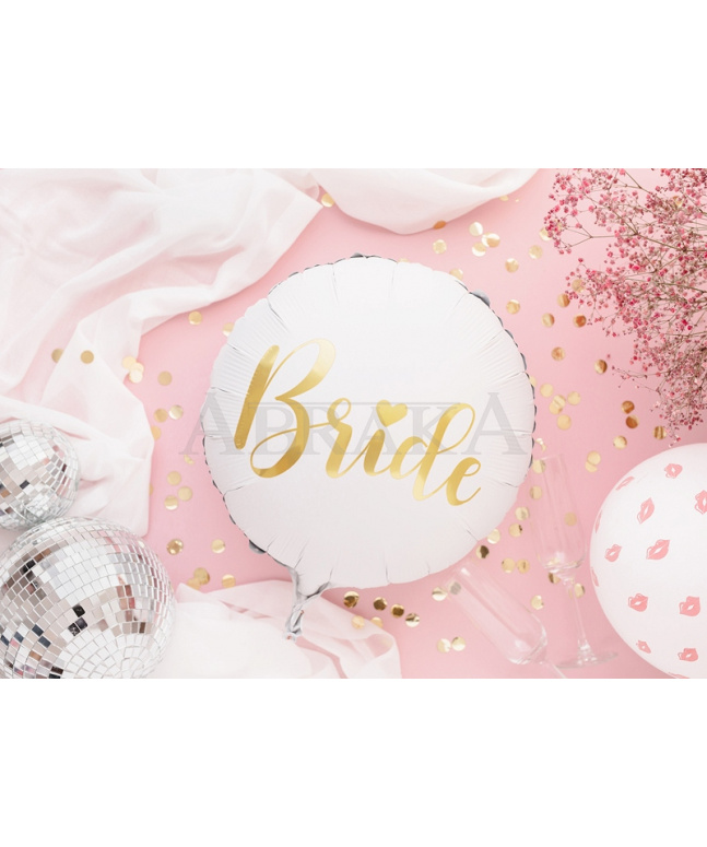Fóliový balón BRIDE TO BE zlatý 45 cm