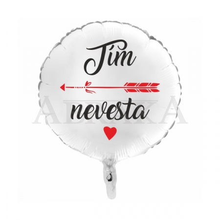 Fóliový balón TÍM NEVESTA 45 cm