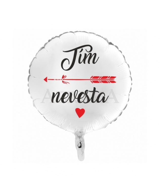 Fóliový balón TÍM NEVESTA 45 cm