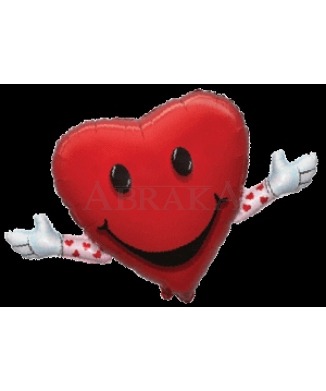 Fóliový balón Srdce s rukami 60 cm