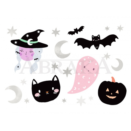 Dočasné tetovačky HALLOWEEN MIX, 20 ks