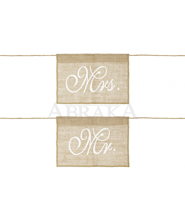 Dekorácia na stoličku MR & MRS
