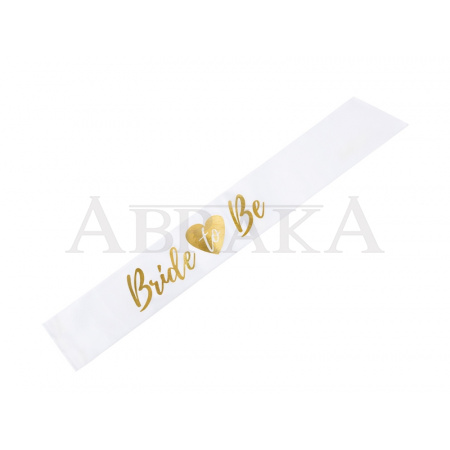 Šerpa BRIDE TO BE biela 75 cm