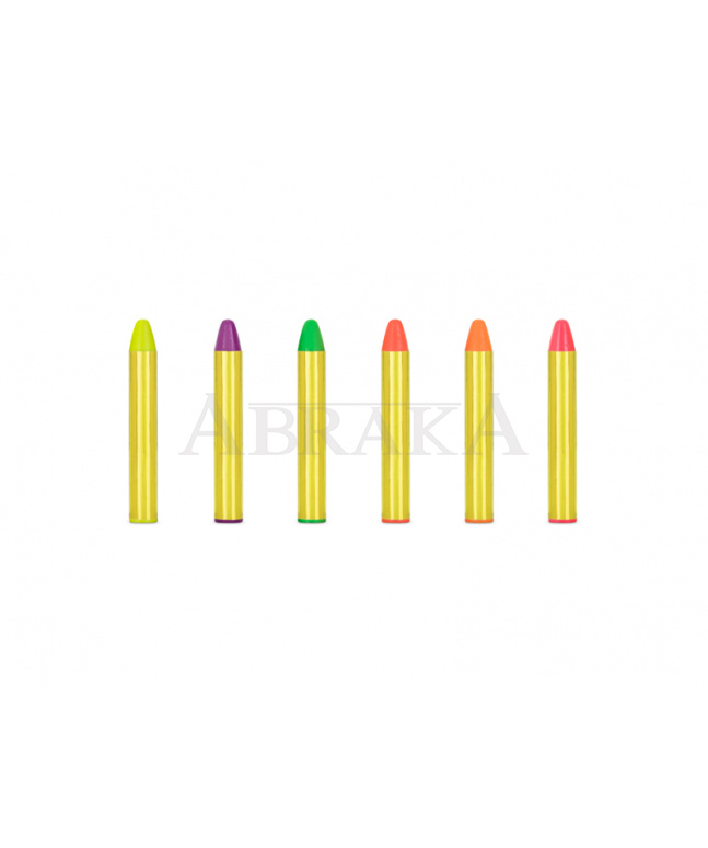 Neónové ceruzky na tvár 6ks/bl