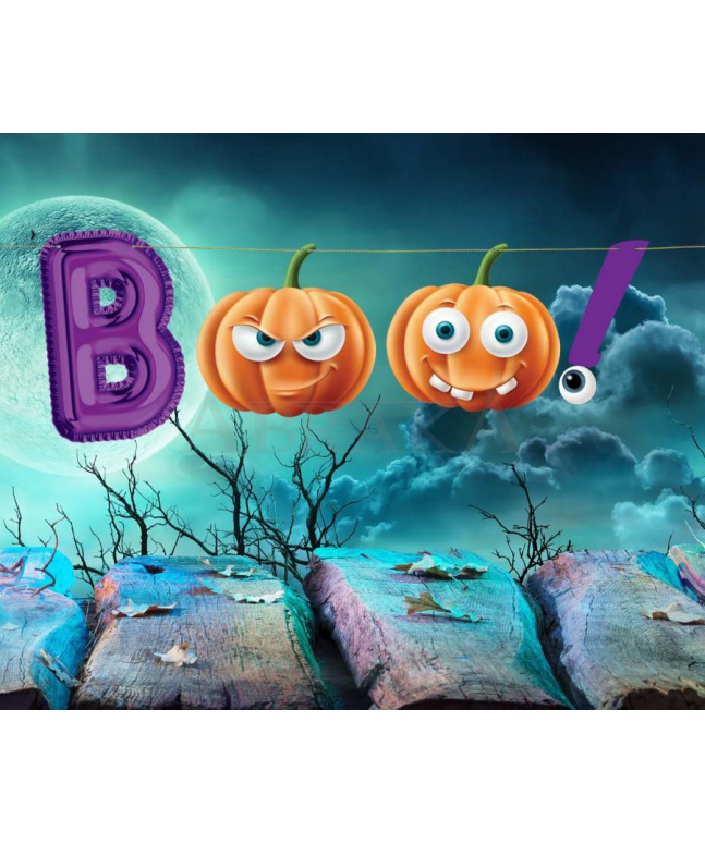 Papierová girlanda Halloween - BOO!