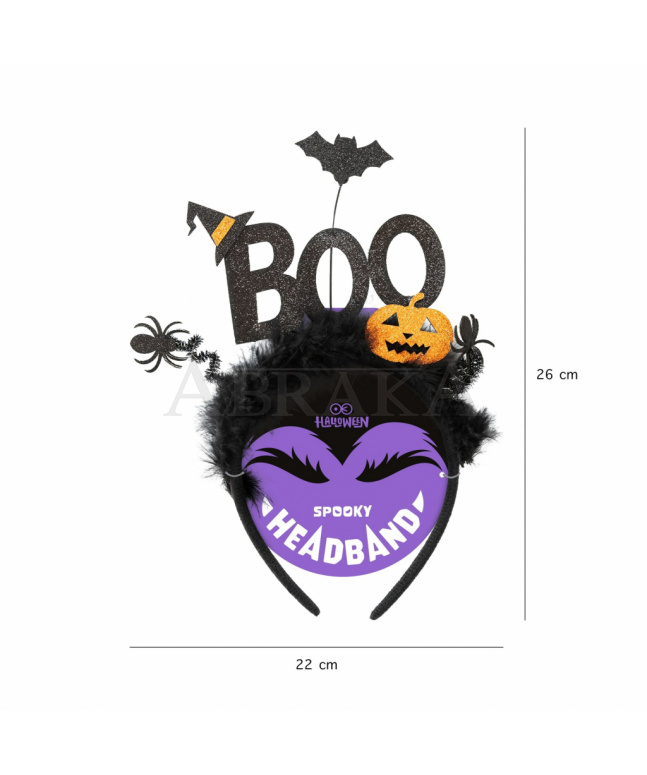 Čelenka BOO 26 x 22 cm - Halloween