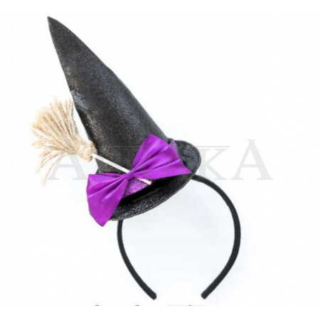 Halloweenska čelenka - čarodejnícky klobúk