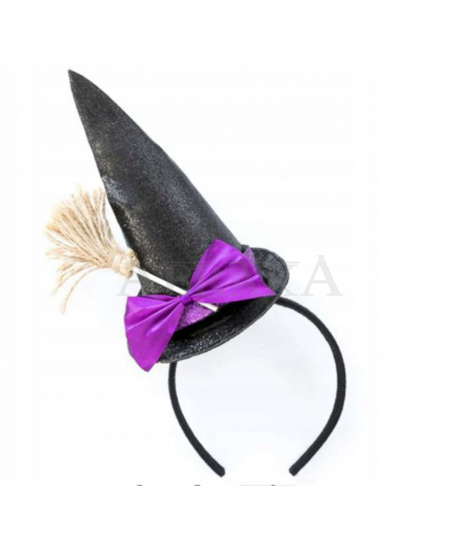 Halloweenska čelenka - čarodejnícky klobúk
