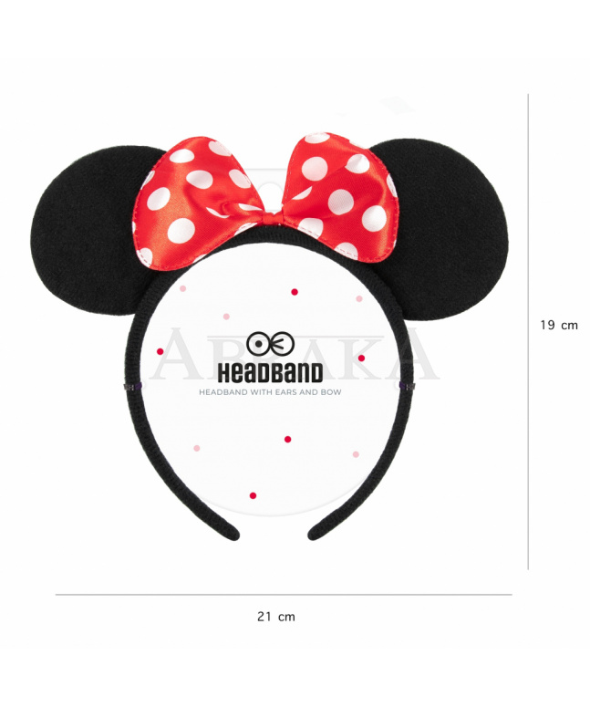 Čelenka s ušami - "MINNIE"