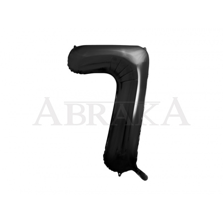 Čierny fóliový balón číslo 7 - 92 cm